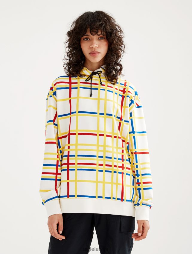 Aigle x Centre Pompidou vīriešiem matēts džemperis ar kapuci mondrian drēbes P0R84L144
