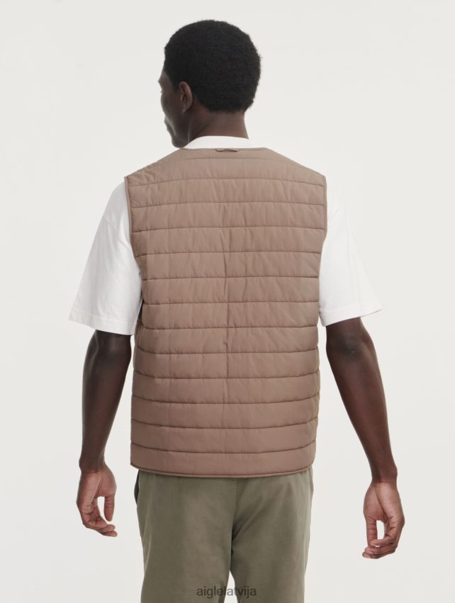 Aigle vīriešiem īsa dupont sorona stepēta wr piedurkņu veste kapučīno drēbes P0R84L165