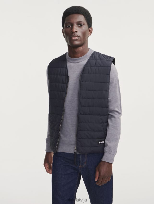 Aigle vīriešiem īsa dupont sorona stepēta wr piedurkņu veste noir drēbes P0R84L189