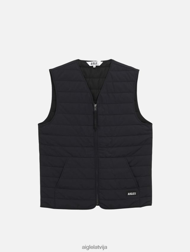 Aigle vīriešiem īsa dupont sorona stepēta wr piedurkņu veste noir drēbes P0R84L189