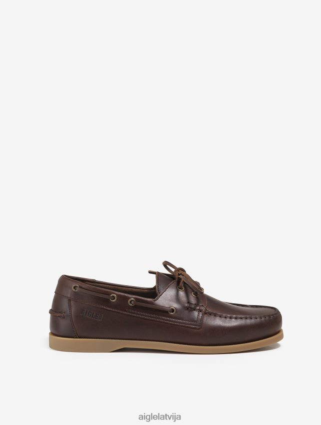 Aigle vīriešiem ādas laivu apavi marron kurpes P0R84L329