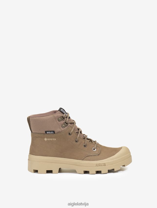 Aigle vīriešiem ikoniskie pārgājienu apavi no Gore-Tex ādas kastanis kurpes P0R84L271