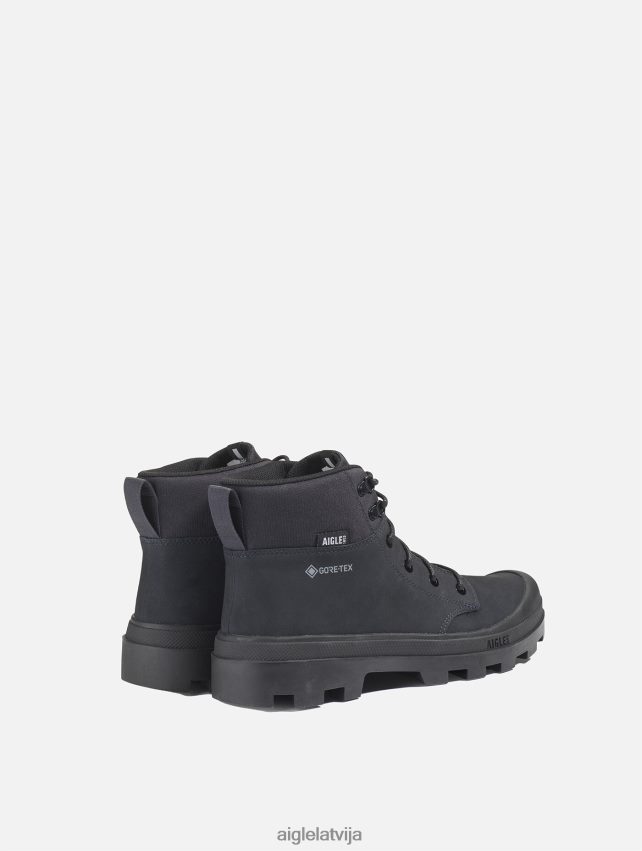 Aigle vīriešiem ikoniskie pārgājienu apavi no Gore-Tex ādas noir kurpes P0R84L264