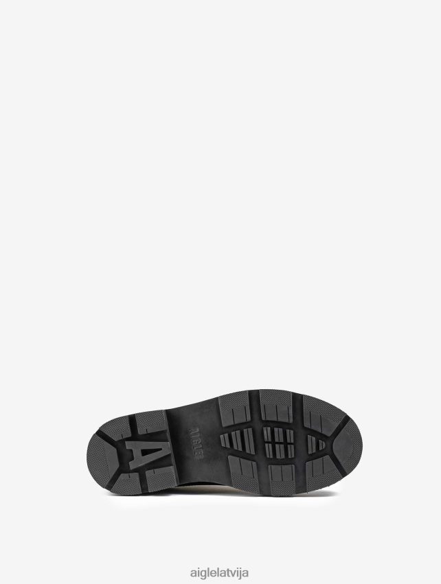 Aigle vīriešiem norvēģu šūtas ādas derbija apavi noir kurpes P0R84L305