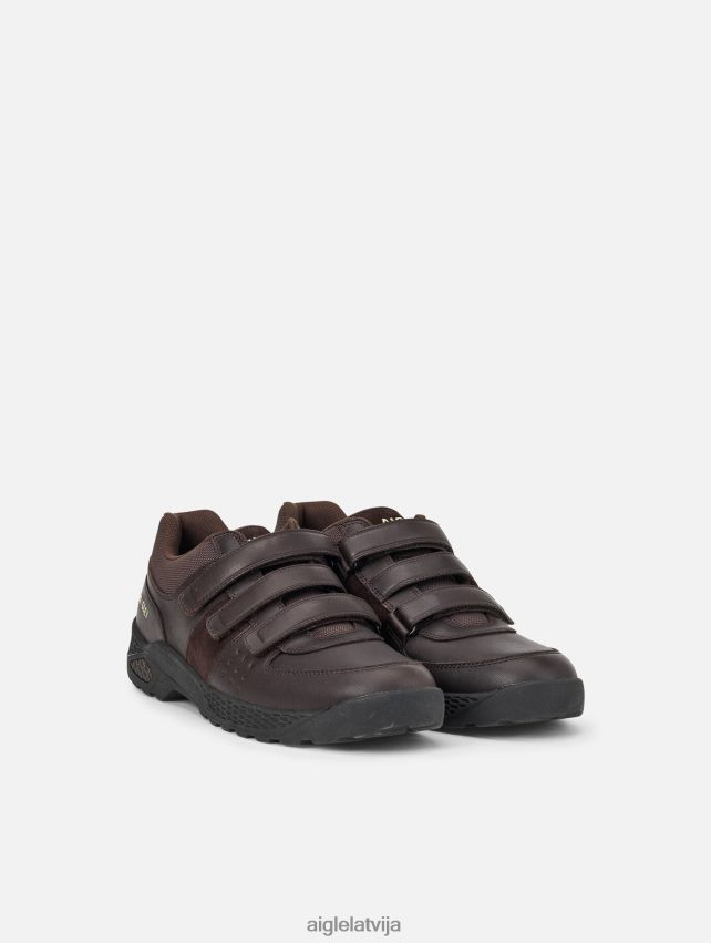 Aigle vīriešiem pretnoguruma apavi ar velcro aizdari brūns kurpes P0R84L288