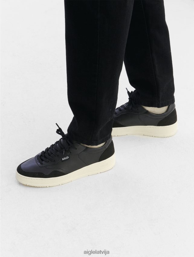 Aigle vīriešiem ilgtspējīgas ādas kedas noir kurpes P0R84L290