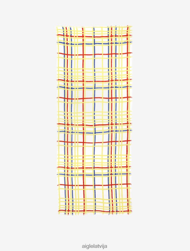 Aigle x Centre Pompidou vīriešiem apdrukāta lina šalle mondrian Piederumi P0R84L366