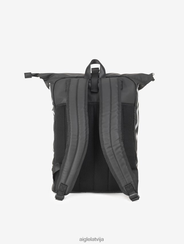 Aigle vīriešiem pilsētas ūdeni atgrūdoša ruļļa mugursoma 29l noir Piederumi P0R84L372