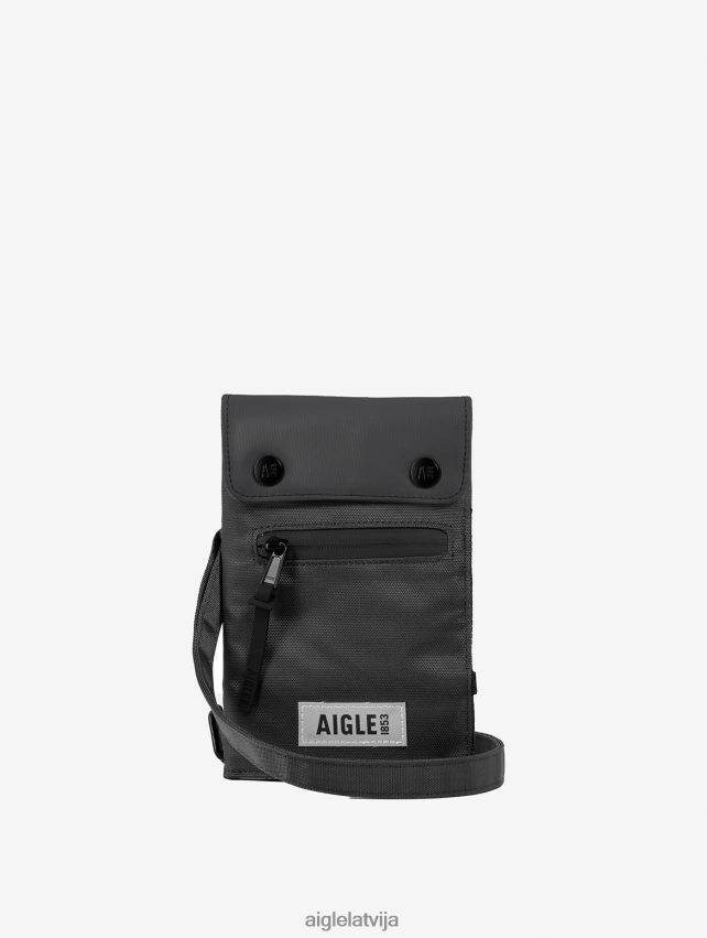 Aigle vīriešiem pilsētas ūdensnecaurlaidīga cross body sajūga soma noir Piederumi P0R84L369