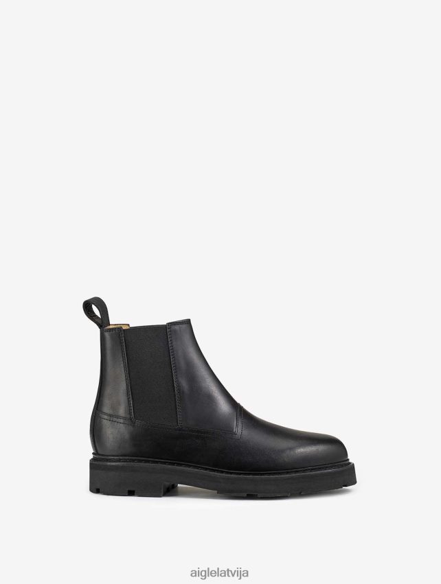 Aigle vīriešiem norvēģiski šūti ādas chelsea zābaki noir zābaki P0R84L307